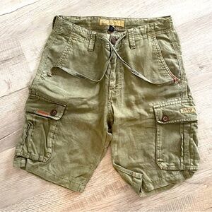 Mens TRUE RELIGION LINEN CARGO SHORTS
